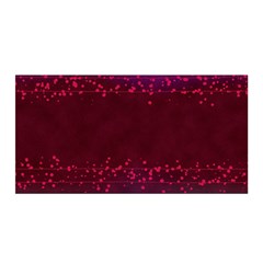 Red Splashes On Purple Background Satin Wrap by SychEva