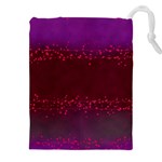 Red Splashes On Purple Background Drawstring Pouch (4XL) Front