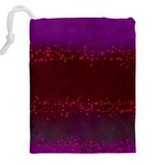 Red Splashes On Purple Background Drawstring Pouch (4XL) Back