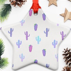 Purple And Blue Cacti Ornament (star) by SychEva