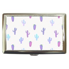 Purple And Blue Cacti Cigarette Money Case by SychEva