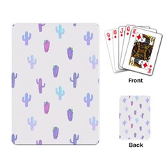 Purple And Blue Cacti Playing Cards Single Design (rectangle) by SychEva