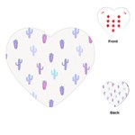 Purple And Blue Cacti Playing Cards Single Design (Heart) Front