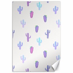 Purple And Blue Cacti Canvas 12  X 18  by SychEva