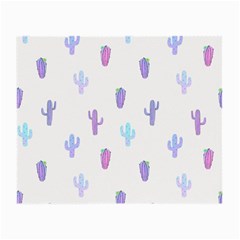 Purple And Blue Cacti Small Glasses Cloth (2 Sides) by SychEva