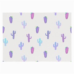 Purple And Blue Cacti Large Glasses Cloth (2 Sides) by SychEva