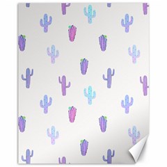 Purple And Blue Cacti Canvas 11  X 14  by SychEva