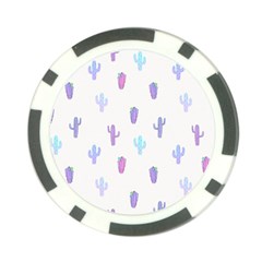 Purple And Blue Cacti Poker Chip Card Guard (10 Pack) by SychEva