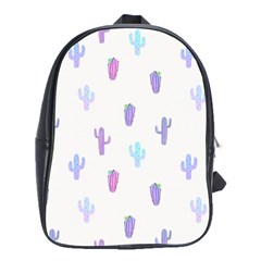 Purple And Blue Cacti School Bag (large) by SychEva