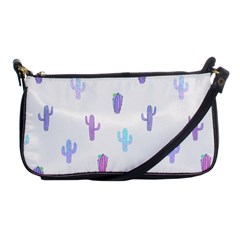 Purple And Blue Cacti Shoulder Clutch Bag by SychEva