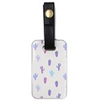 Purple And Blue Cacti Luggage Tag (one side) Front