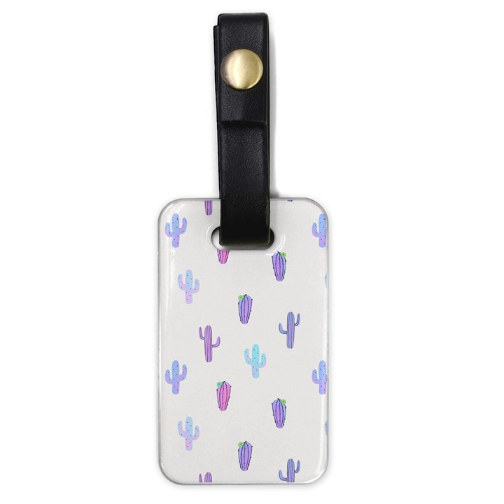 Purple And Blue Cacti Luggage Tag (one side)