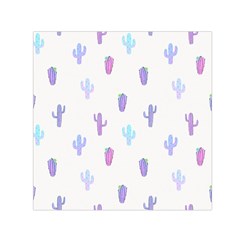 Purple And Blue Cacti Small Satin Scarf (square) by SychEva