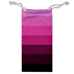 Pink Gradient Stripes Jewelry Bag by Dazzleway