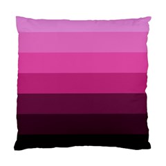 Pink Gradient Stripes Standard Cushion Case (two Sides) by Dazzleway