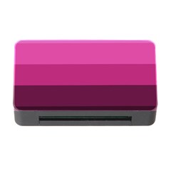 Pink Gradient Stripes Memory Card Reader With Cf by Dazzleway