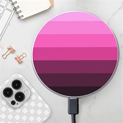 Pink Gradient Stripes Wireless Charger