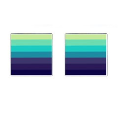 Blue Gradient Stripes  Cufflinks (square) by Dazzleway