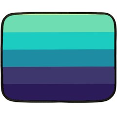 Blue Gradient Stripes  Double Sided Fleece Blanket (mini) 