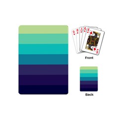 Blue Gradient Stripes  Playing Cards Single Design (mini) by Dazzleway