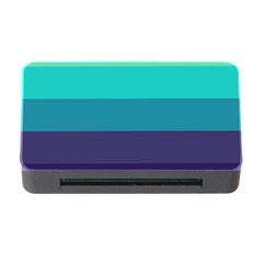 Blue Gradient Stripes  Memory Card Reader With Cf by Dazzleway