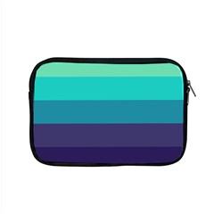 Blue Gradient Stripes  Apple Macbook Pro 15  Zipper Case by Dazzleway