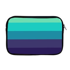 Blue Gradient Stripes  Apple Macbook Pro 17  Zipper Case by Dazzleway