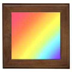 Rainbow Gradient  Framed Tile by Dazzleway