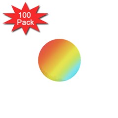 Rainbow Gradient  1  Mini Buttons (100 Pack)  by Dazzleway