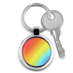 Rainbow Gradient  Key Chain (round) by Dazzleway