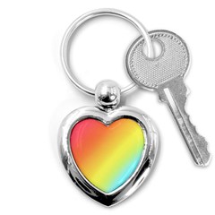 Rainbow Gradient  Key Chain (heart) by Dazzleway