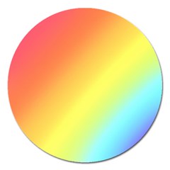 Rainbow Gradient  Magnet 5  (round) by Dazzleway