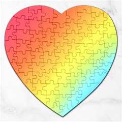 Rainbow Gradient  Jigsaw Puzzle (heart) by Dazzleway