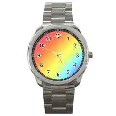 Rainbow Gradient  Sport Metal Watch by Dazzleway