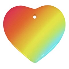 Rainbow Gradient  Heart Ornament (two Sides) by Dazzleway