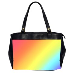 Rainbow Gradient  Oversize Office Handbag (2 Sides) by Dazzleway