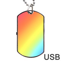 Rainbow Gradient  Dog Tag Usb Flash (one Side) by Dazzleway