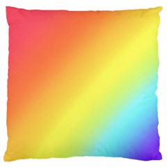 Rainbow Gradient  Large Cushion Case (two Sides) by Dazzleway