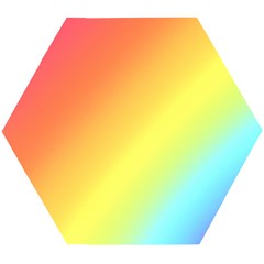 Rainbow Gradient  Wooden Puzzle Hexagon by Dazzleway