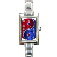 Yin-yang-eastern-asian-philosophy Rectangle Italian Charm Watch by Sudhe