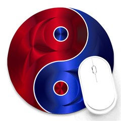 Yin-yang-eastern-asian-philosophy Round Mousepads by Sudhe