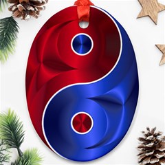 Yin-yang-eastern-asian-philosophy Ornament (oval) by Sudhe