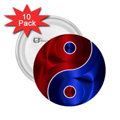 Yin-yang-eastern-asian-philosophy 2 25  Buttons (10 Pack)  by Sudhe