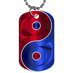 Yin-yang-eastern-asian-philosophy Dog Tag (one Side) by Sudhe