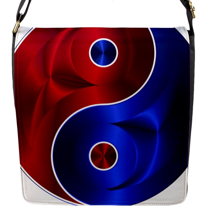 Yin-yang-eastern-asian-philosophy Flap Closure Messenger Bag (S)