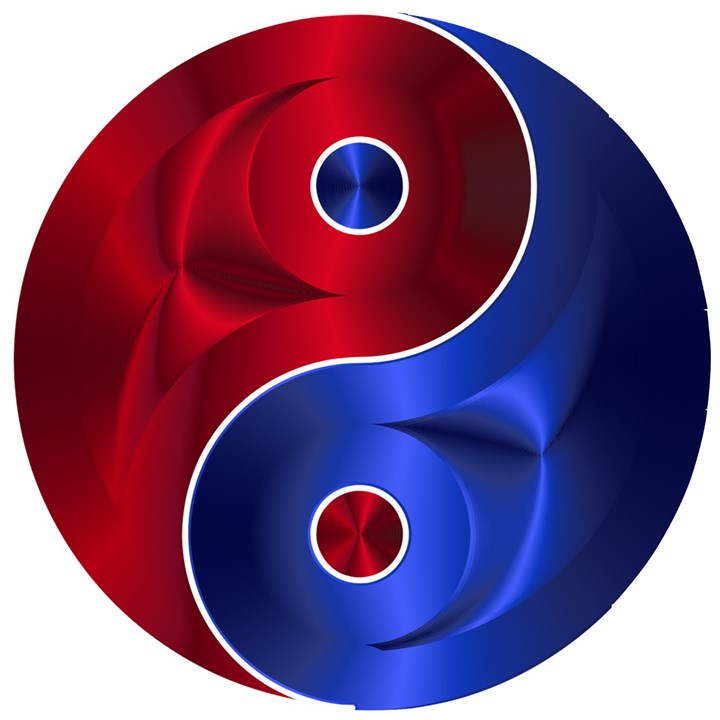 Yin-yang-eastern-asian-philosophy Wooden Puzzle Round