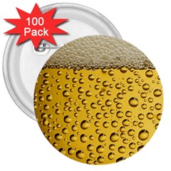 Beer Bubbles 3  Buttons (100 Pack)  by Sudhe