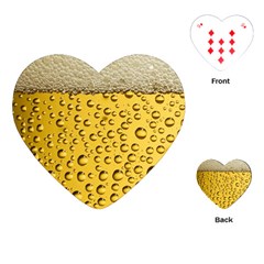 Beer Bubbles Playing Cards Single Design (heart) by Sudhe