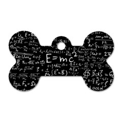 Science-albert-einstein-formula-mathematics-physics-special-relativity Dog Tag Bone (two Sides) by Sudhe