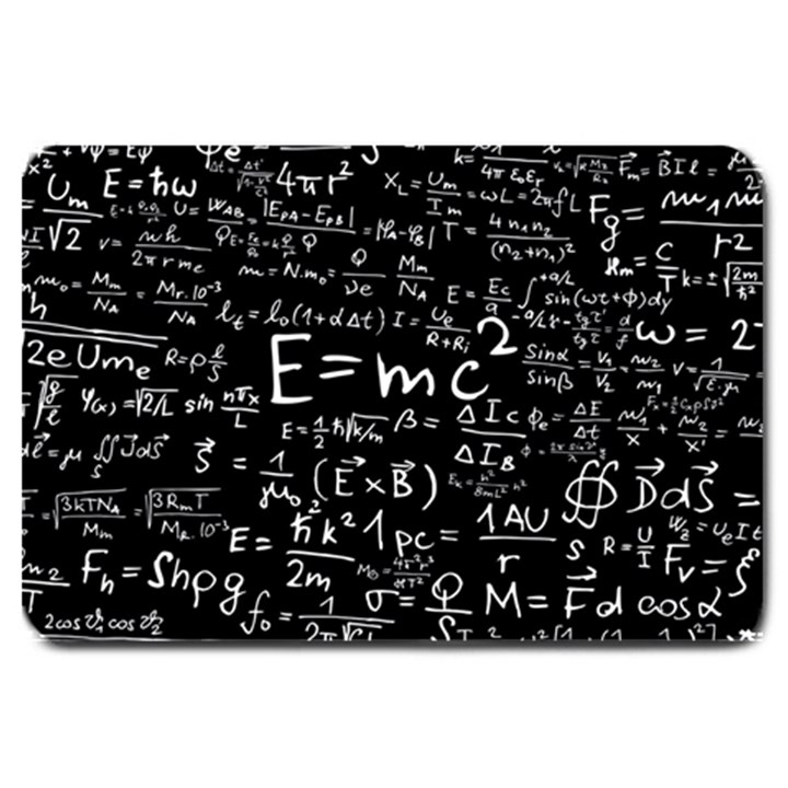 Science-albert-einstein-formula-mathematics-physics-special-relativity Large Doormat 